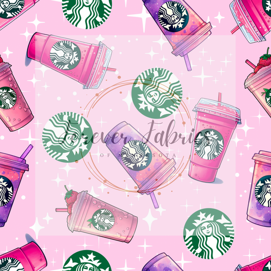 Pink Starbys  .   . .  (BH/ 23). | Preorder | Fabric By The Yard