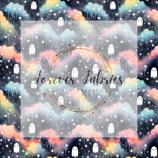 Ghost Rainbow  . (BH/ 23). | Preorder | Fabric By The Yard