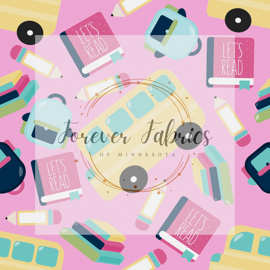 Back to School Pink            (BH/ 23) | Preorder | Fabric By The Yard