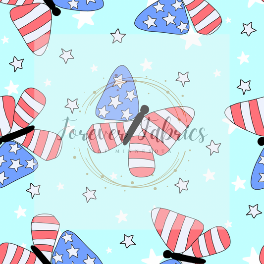 RWB Butterly . (BH/ 24)| Preorder | Fabric By The Yard