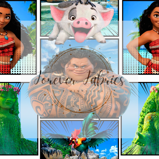 Moana Comic     . . . (BH/ 24)| Preorder | Fabric By The Yard
