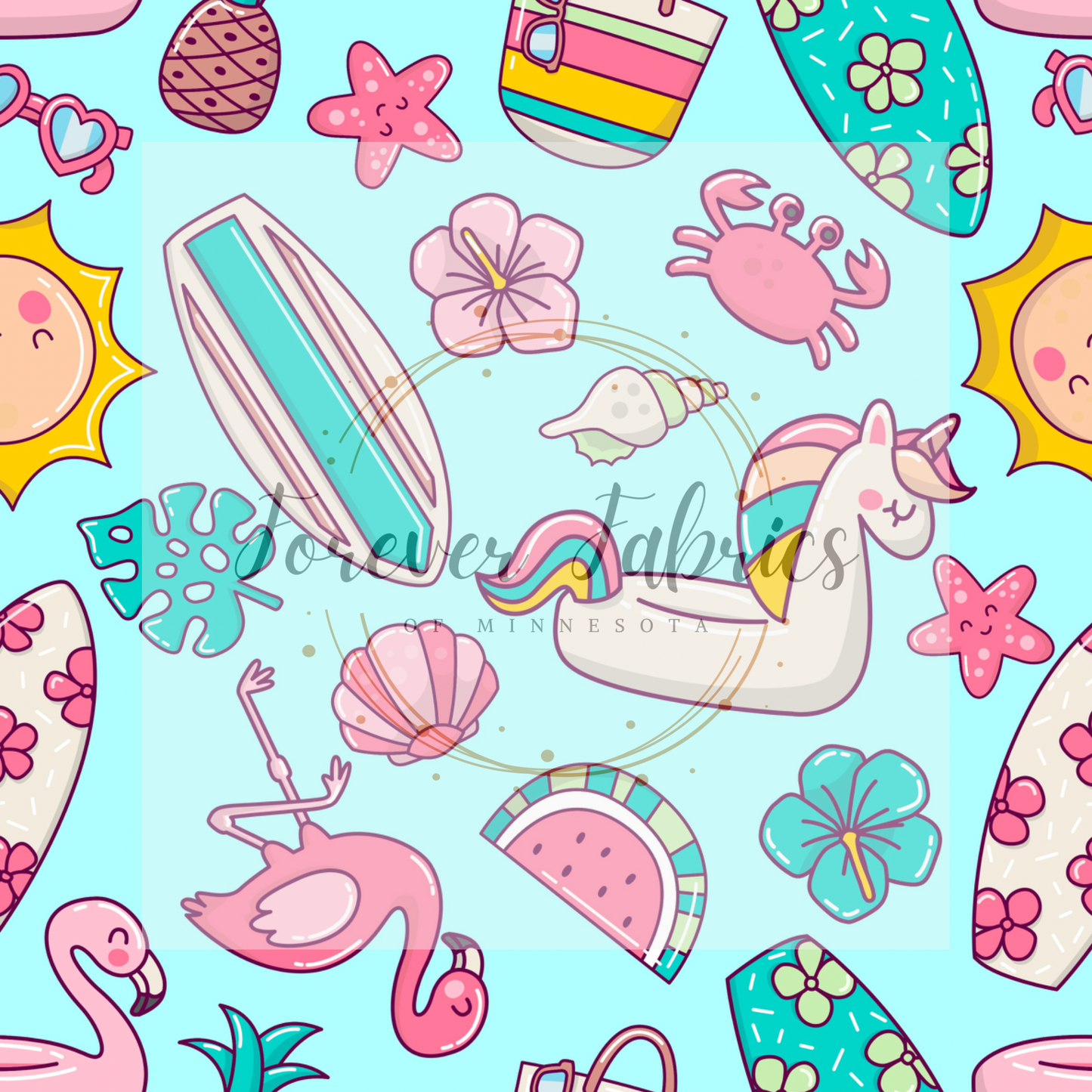 Summer Doodle       . (BH/ 23) | Preorder | Fabric By The Yard