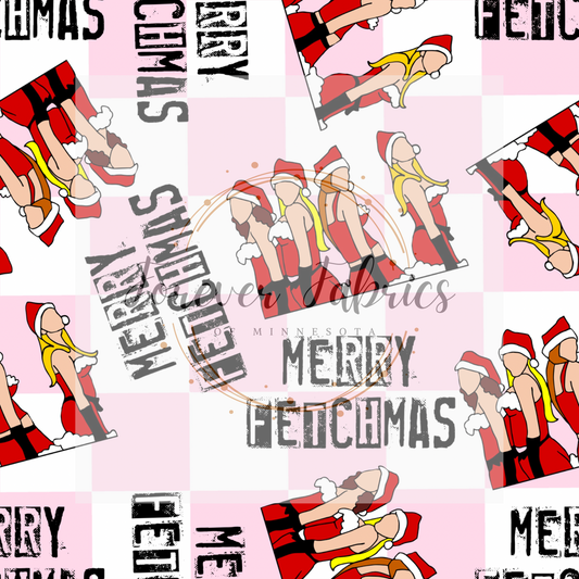 Merry Fetchmas  Checked . (BH/ 23). | Preorder | Fabric By The Yard