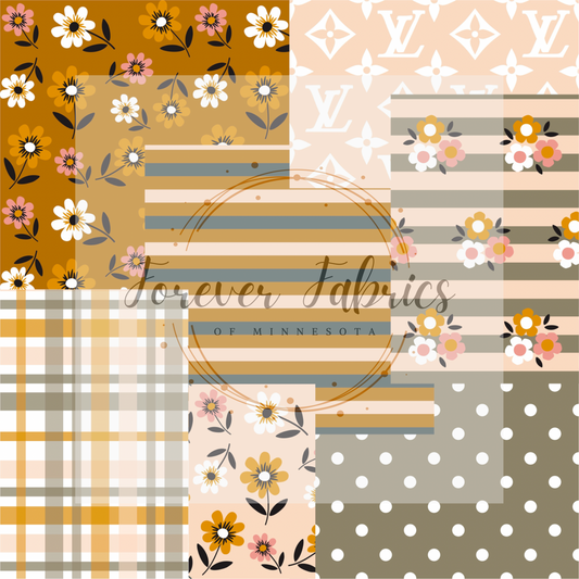 Fall LV Patchwork   (BH 4/24)| Preorder | Fabric By The Yard