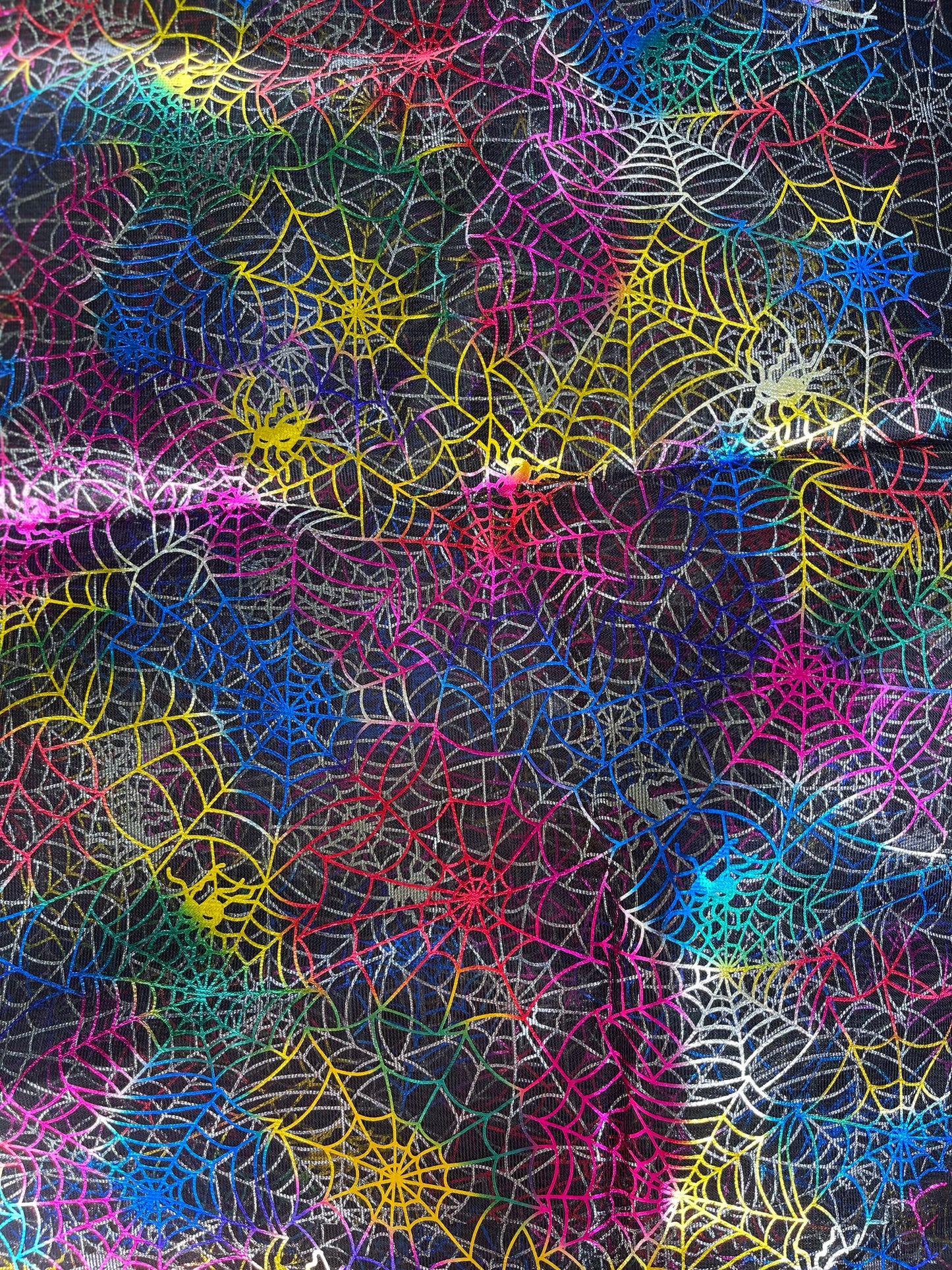 Multi color  Spiders &   Spider Web  Mesh