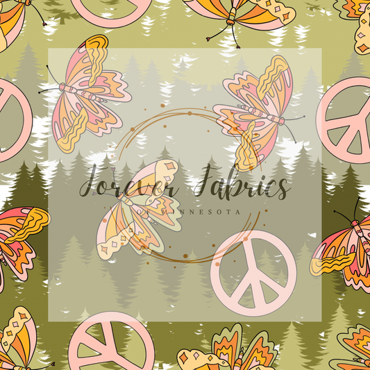 Butterfly Retro  .  .  . . . .   . .  (BH/ 23). | Preorder | Fabric By The Yard