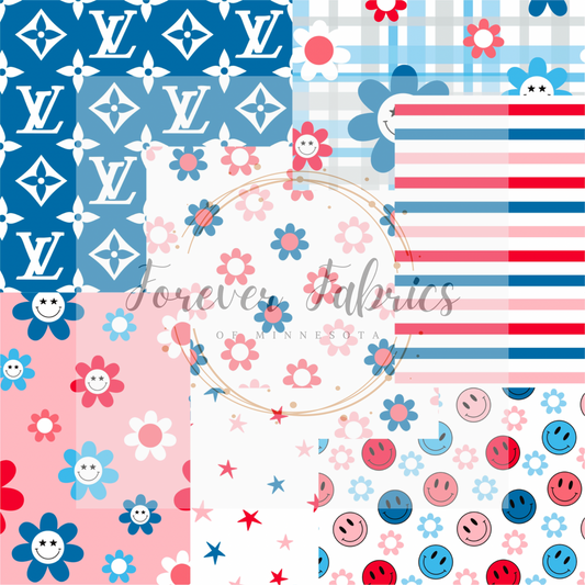 LV  4th Of July Patch    (BH 4/24)| Preorder | Fabric By The Yard