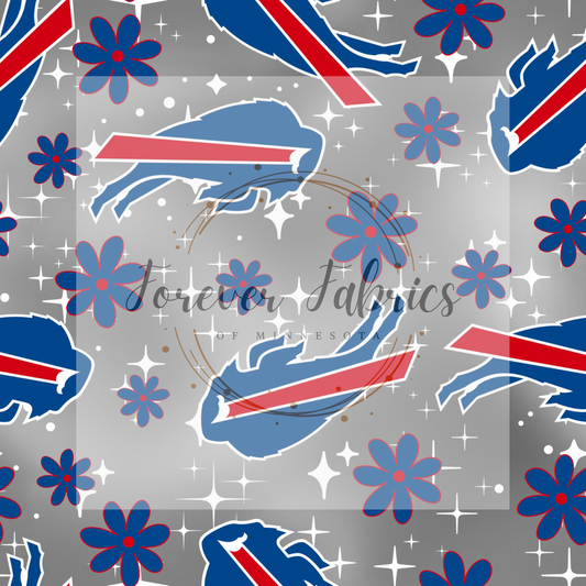 Bills Gray         . (BH/ 23) | Preorder | Fabric By The Yard