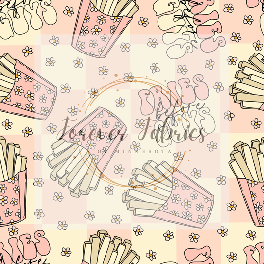 Fries Before Guys Check .  .  . . . .   . .  (BH/ 23). | Preorder | Fabric By The Yard