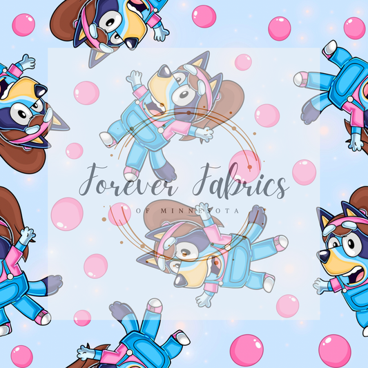 Blue Dog Ms.R Blue   .  . . . .   . .  (BH/ 23). | Preorder | Fabric By The Yard