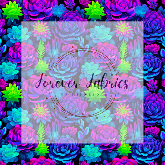Neon Succulent . (BH/ 23). | Preorder | Fabric By The Yard