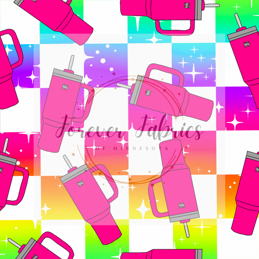 Stanley Pink Check. . . . (BH/ 24)| Preorder | Fabric By The Yard