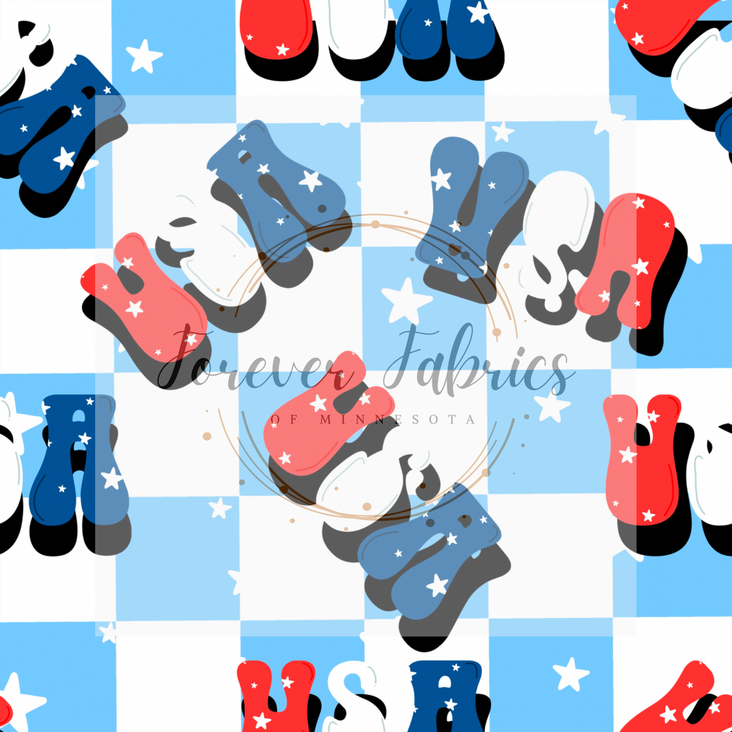USA Check  . . . (BH/ 24)| Preorder | Fabric By The Yard