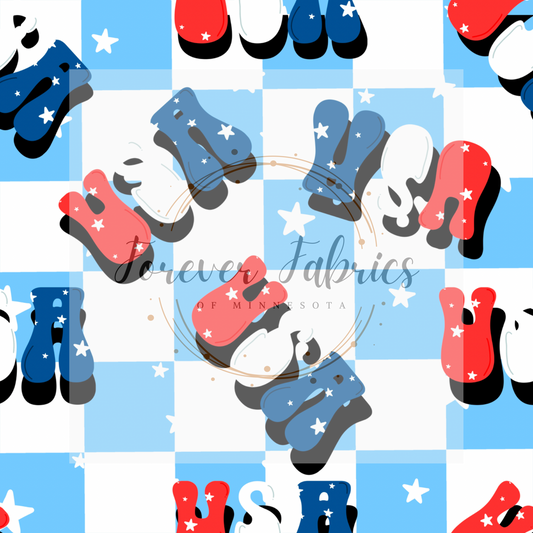 USA Check  . . . (BH/ 24)| Preorder | Fabric By The Yard