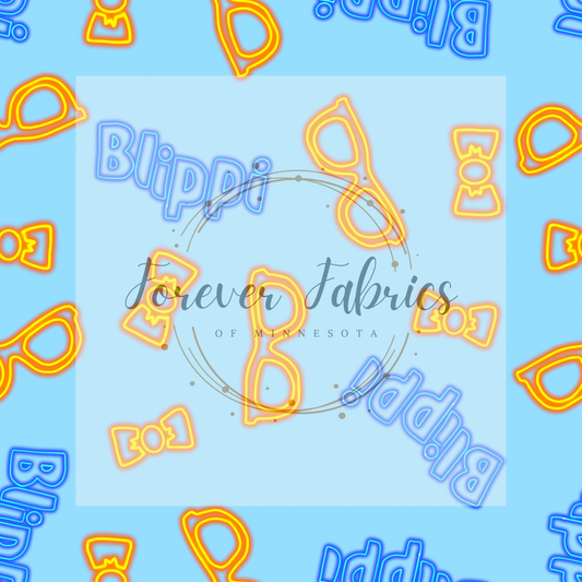 Mr,B glasses Blue       . (BH/ 22) | Preorder | Fabric By The Yard