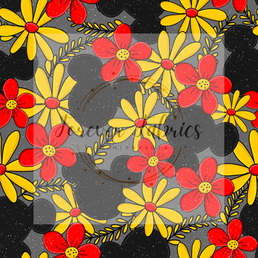 Mouse Floral Red BH/ 24)| Preorder | Fabric By The Yard