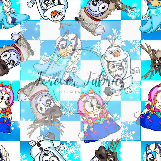 Blue Dog Frozen Ombre .  . . (BH/ 24)| Preorder | Fabric By The Yard