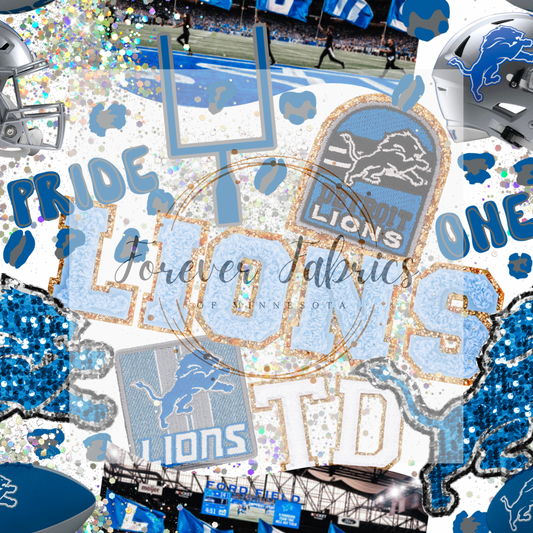 Lions Collage  . . . (BH/ 24)| Preorder | Fabric By The Yard
