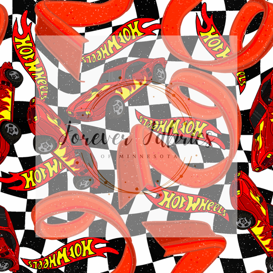 Hot Cars Black & White    . . . . (BH/ 24)| Preorder | Fabric By The Yard