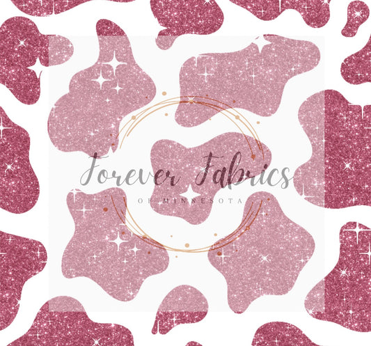 Maroon Glitter Cow Print | Printed Bullet