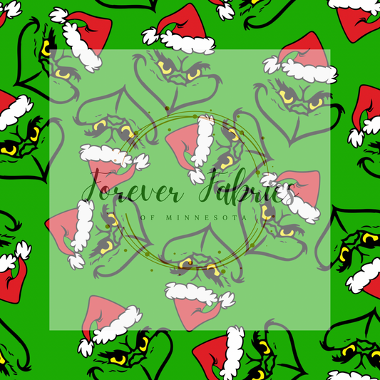 Santa G on green background | Preorder | By The Yard