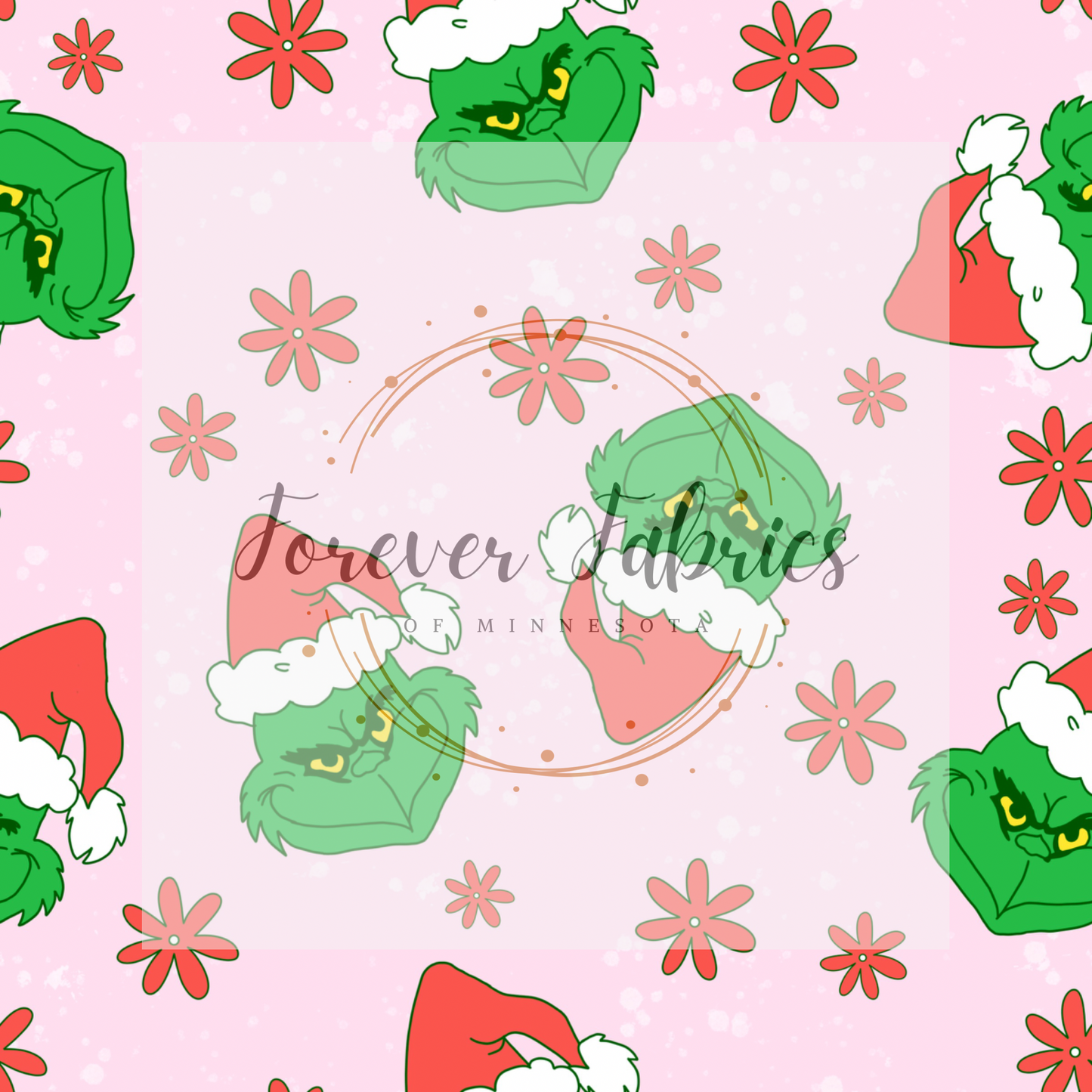 Mr. G and snowflakes on pink | Preorder | Fabric By The Yard