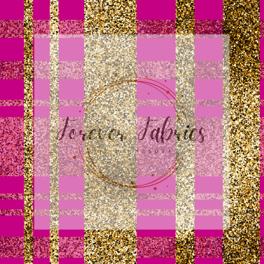 Pink gold, glitter | Preorder | Fabric By The Yard