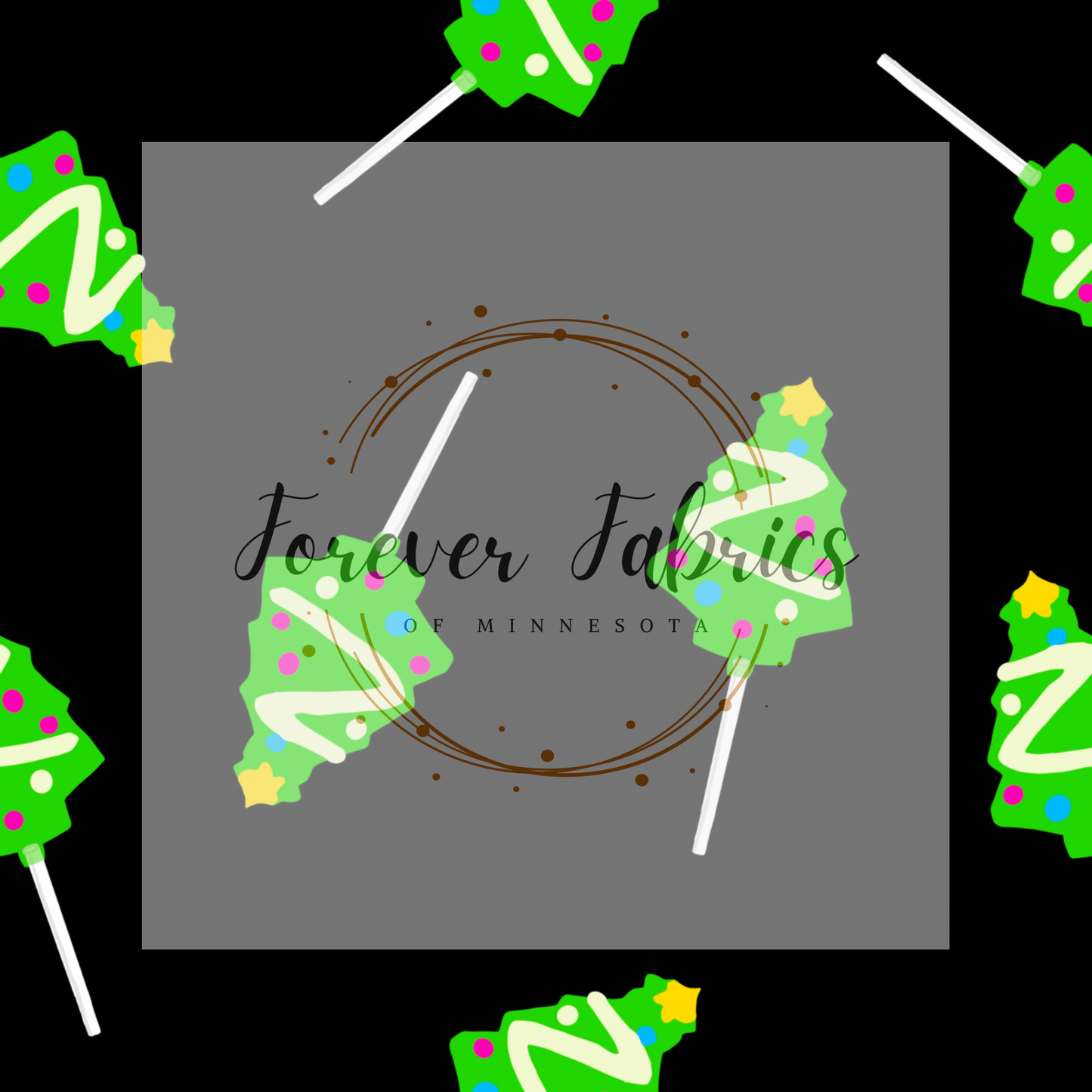 Christmas tree cake pops | Preorder | Fabric By The Yard