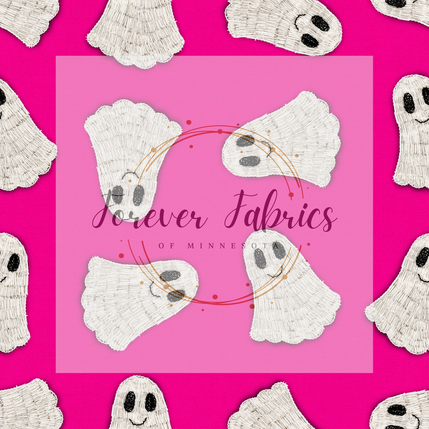 Ghost on pink background | Preorder| By The Yard
