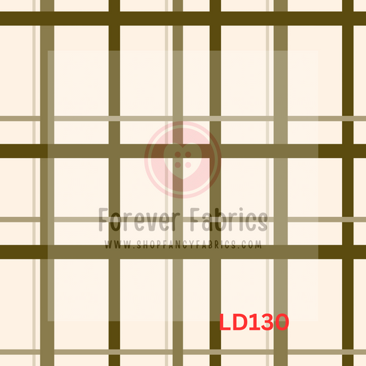 LD130 -ArmyGreenPlaid 22| Preorder | By The Yard