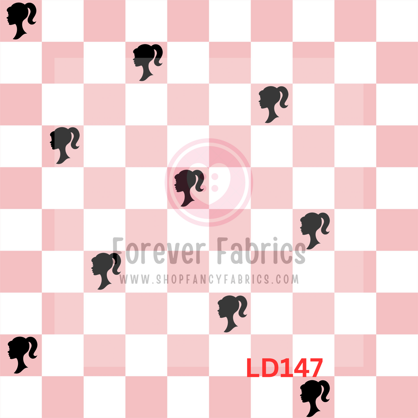 LD147- Barbie pink check         22| Preorder | By The Yard