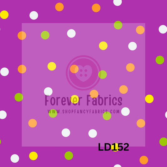 LD152 - Multi  Colored Dots         22| Preorder | By The Yard
