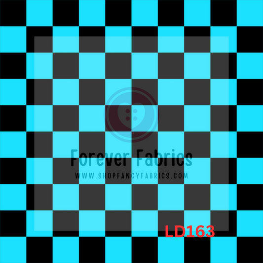 LD163   - Black/Blue Check    22| Preorder | By The Yard