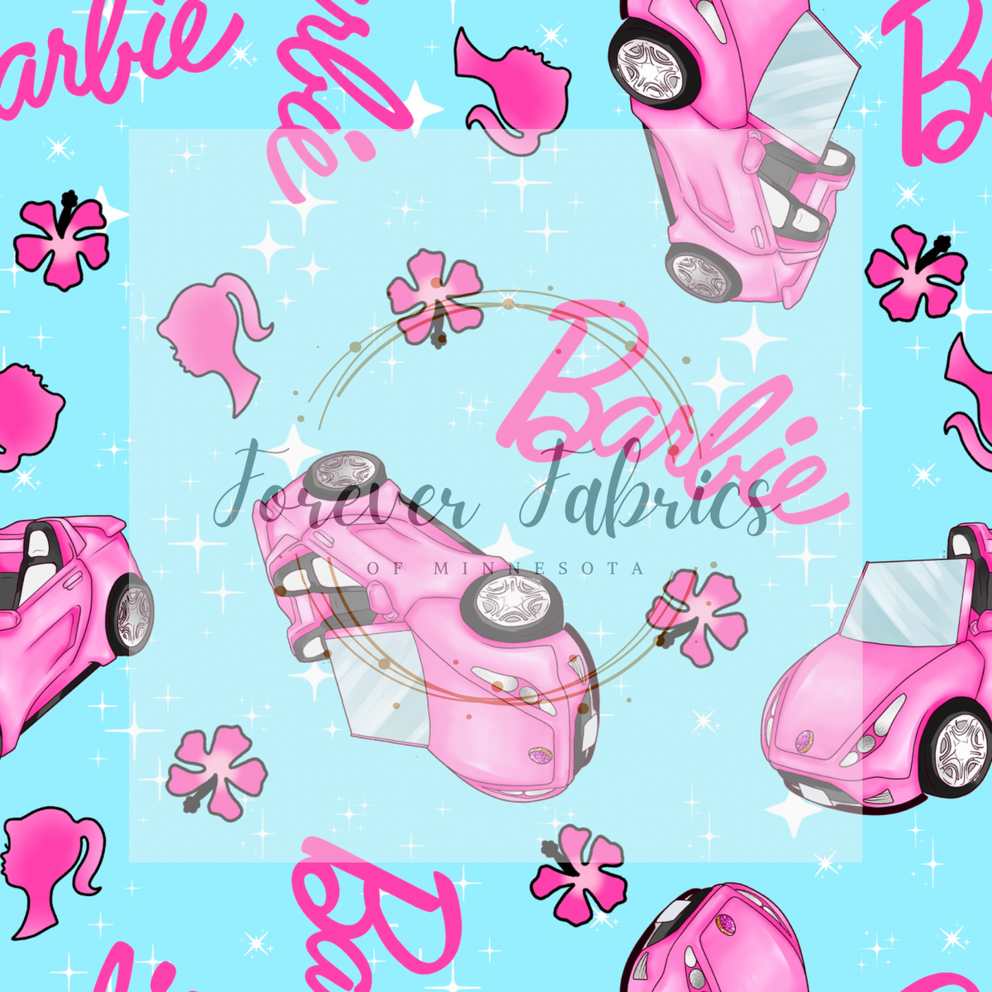 Cruzin Pink Doll | Preorder | Fabric By The Yard
