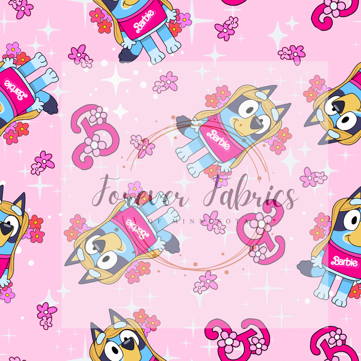 Mr. Blue’s Pink Doll Print | Preorder | Fabric By The Yard