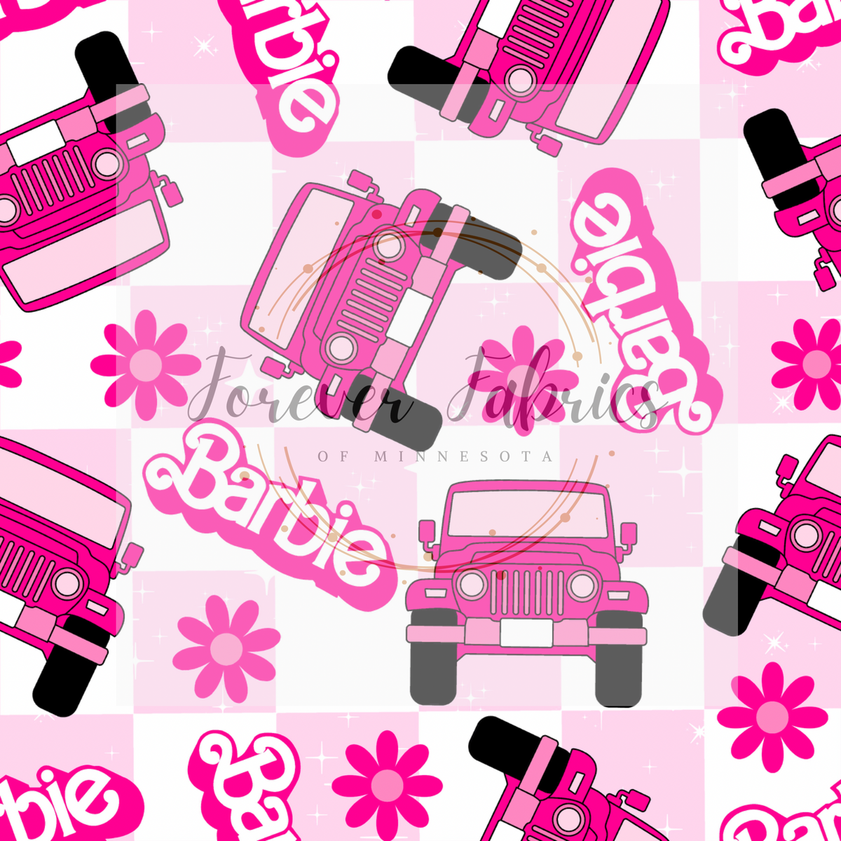 Pink Doll Jeep| Preorder | Fabric By The Yard