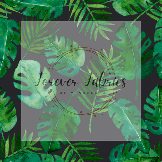 Dark Green Leaves  | Preorder | By The Yard