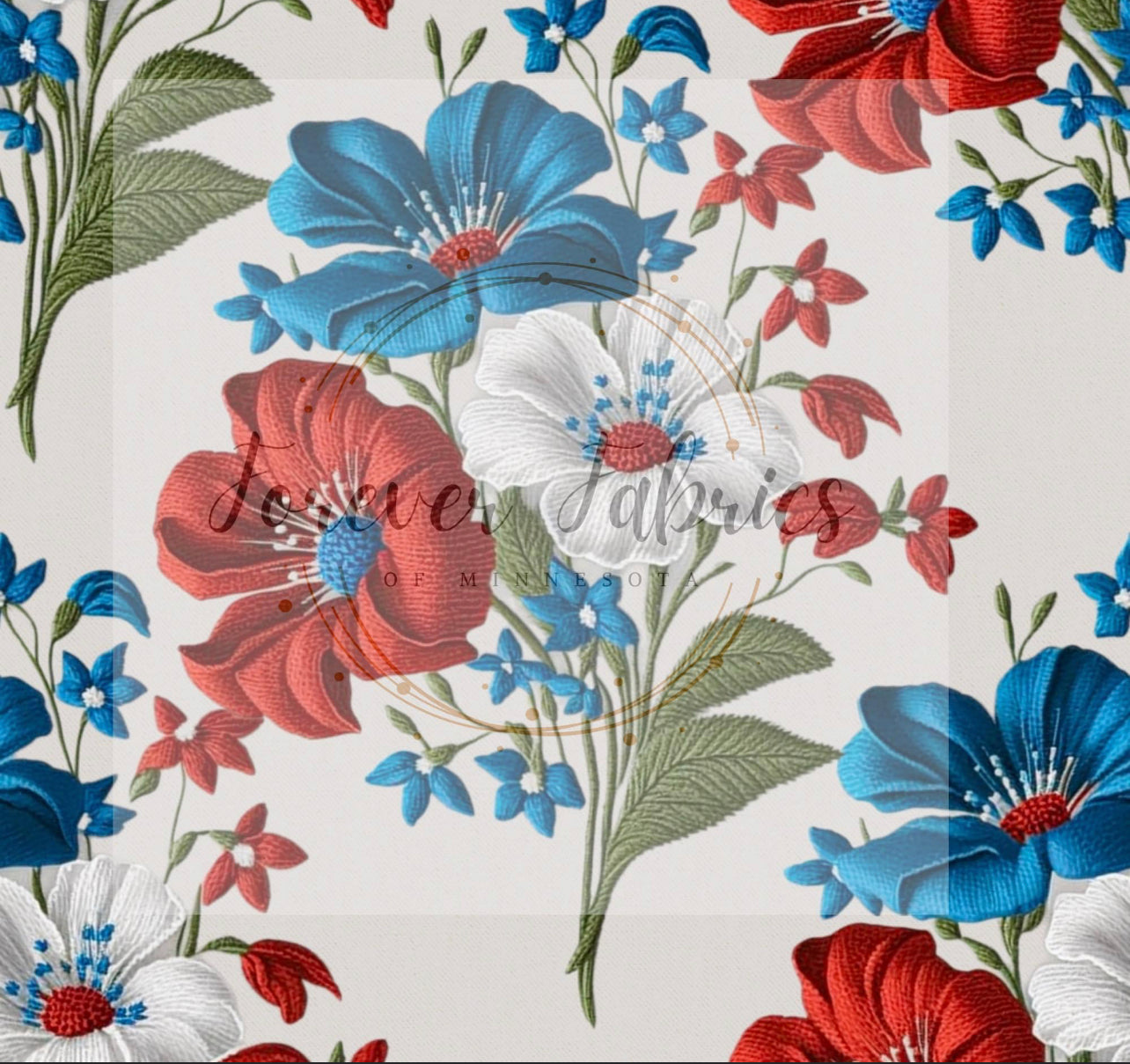 Red White & Blue 3D Floral | Bullet