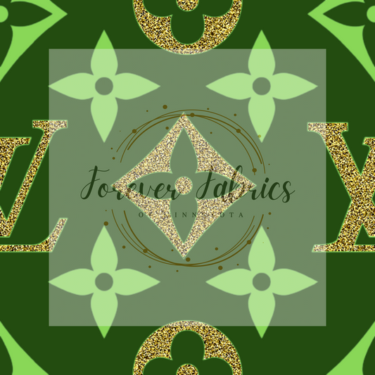 Green Sparkle LV | Preorder |By The Yard