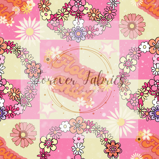 Lg Flower Child Checkered | Preorder | By The Yard