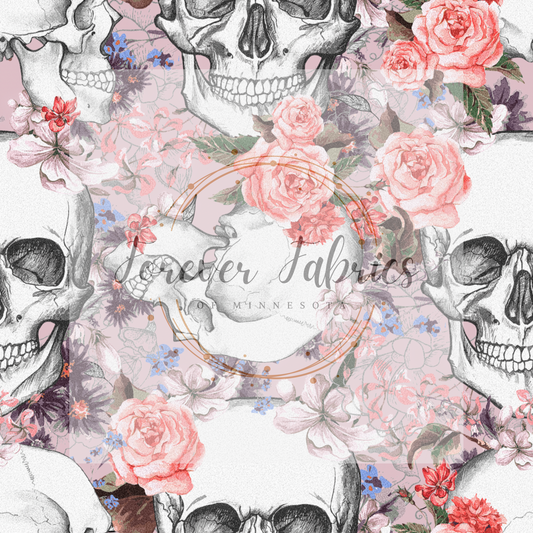 Skull Rose Floral | Preorder | By The Yard