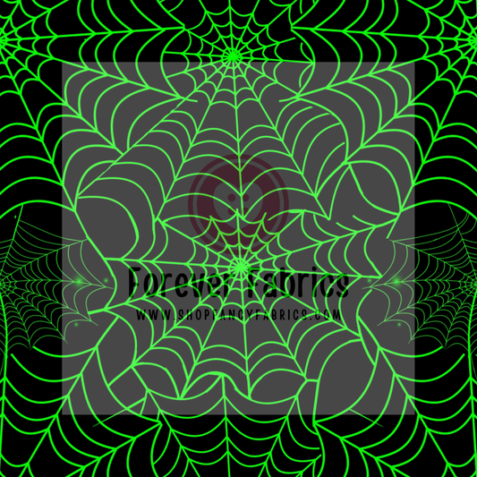 Green Spider Webs | Preorder | By The Yard