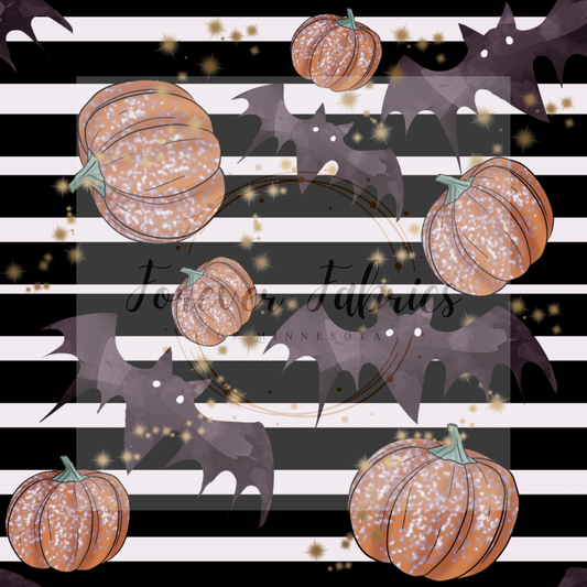 Pumpkins & Bats | Preorder| By The Yard
