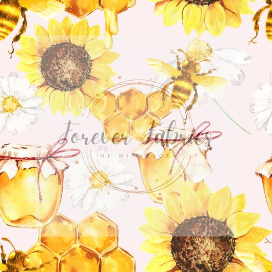 Sunflowers & Honeybees 1 |. Preorder | By The Yard