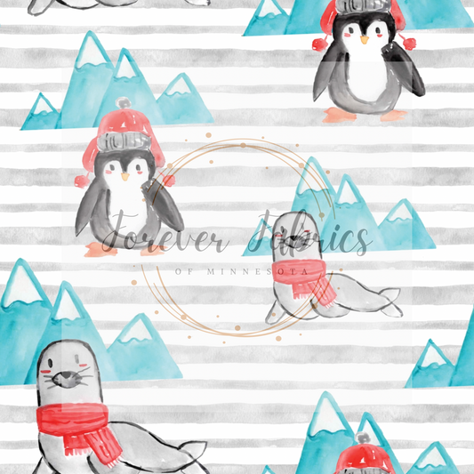 Christmas Penguins | Preorder | By The Yard