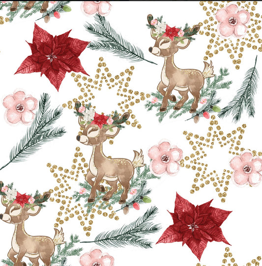 Deers and Flowers | Preorder | By The Yard