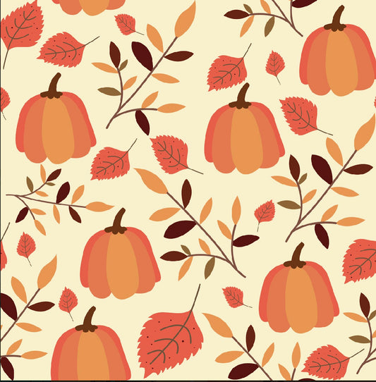 Pumpkins & Leaves | Preorder | By The Yard