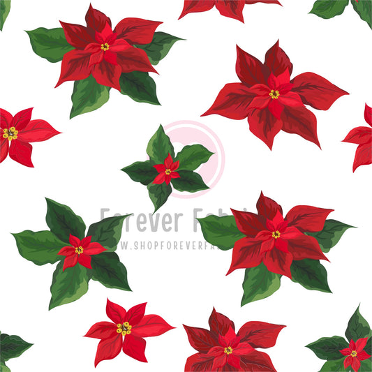 Christmas Poinsettias | Preorder | By The Yard