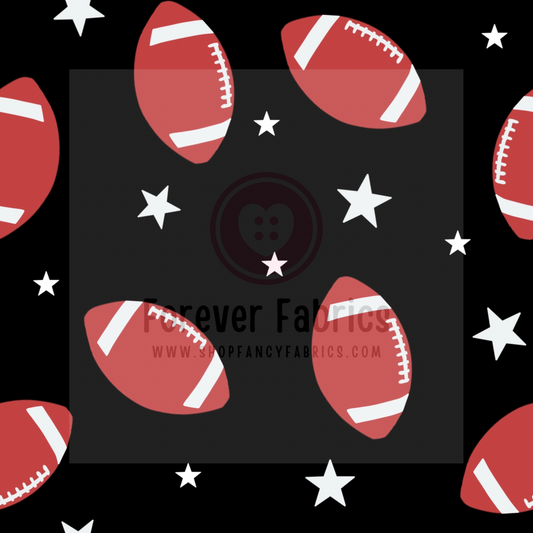 Footballs & Stars| Preorder | By The Yard