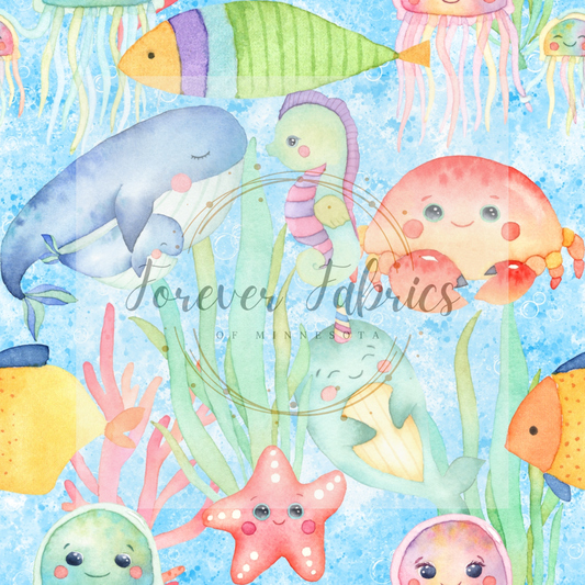 Friendly Sea Animals | Preorder | By The Yard